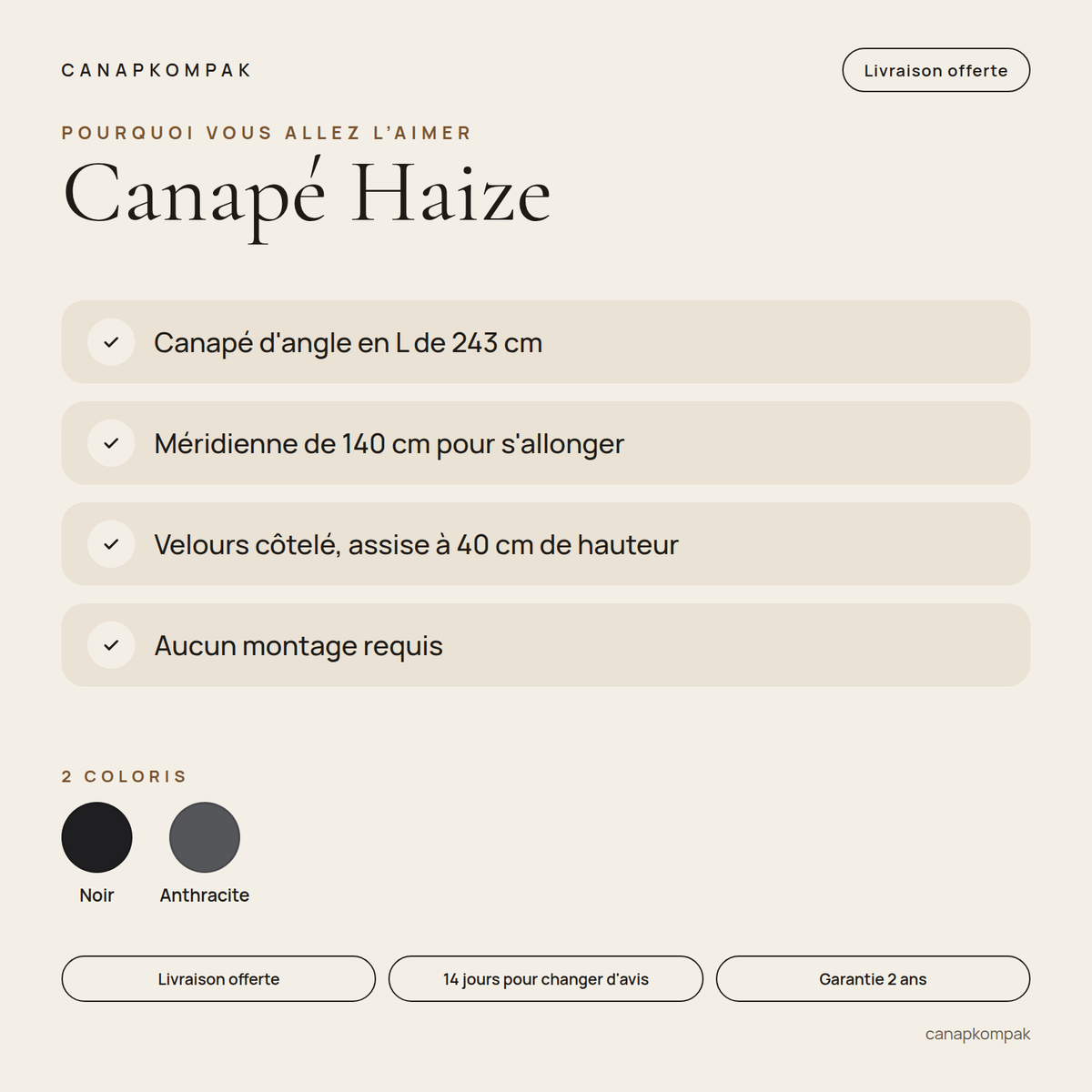 Canapé Haize